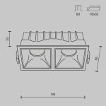 Встраиваемый светильник Maytoni Technical Alfa LED DL043-02-10W3K-SQ-W