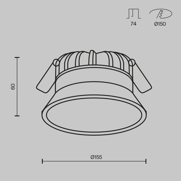 Встраиваемый светильник Maytoni Technical Downlight Okno DL055-18W3-4-6K-W