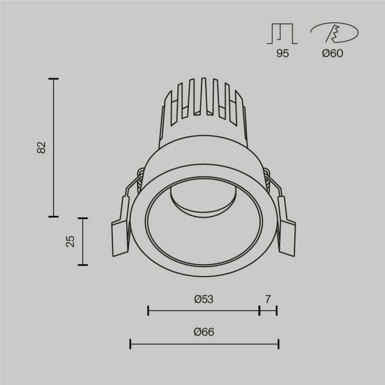 Встраиваемый светильник Maytoni Dip DL115-10W-4K-W