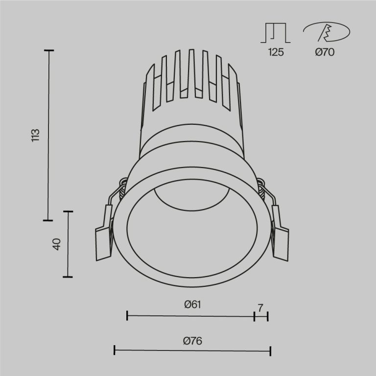 Встраиваемый светильник Maytoni Dip DL118-15W-4K-W