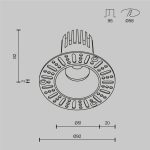 Встраиваемый светильник Maytoni Dip DL119-10W-2.7K-TRS-B