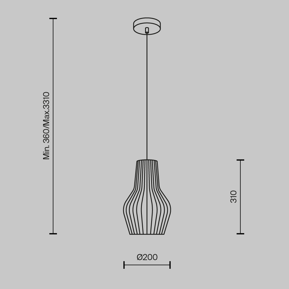 Подвесной светильник Maytoni Roots MOD191PL-01W Подвесной светильник Maytoni Roots MOD191PL-01W