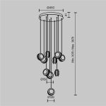 Каскадная люстра Maytoni Pharao MOD361PL-L41BS3K
