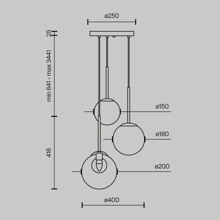 Подвесной светильник Maytoni Basic form MOD521PL-03G