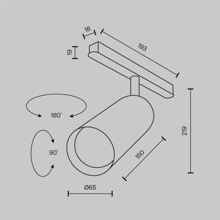 Трековый магнитный светильник Maytoni Focus Led TR032-2-20W2.7K-M-B