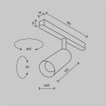 Трековый магнитный светильник Maytoni Focus Led TR032-2-5W2.7K-M-B