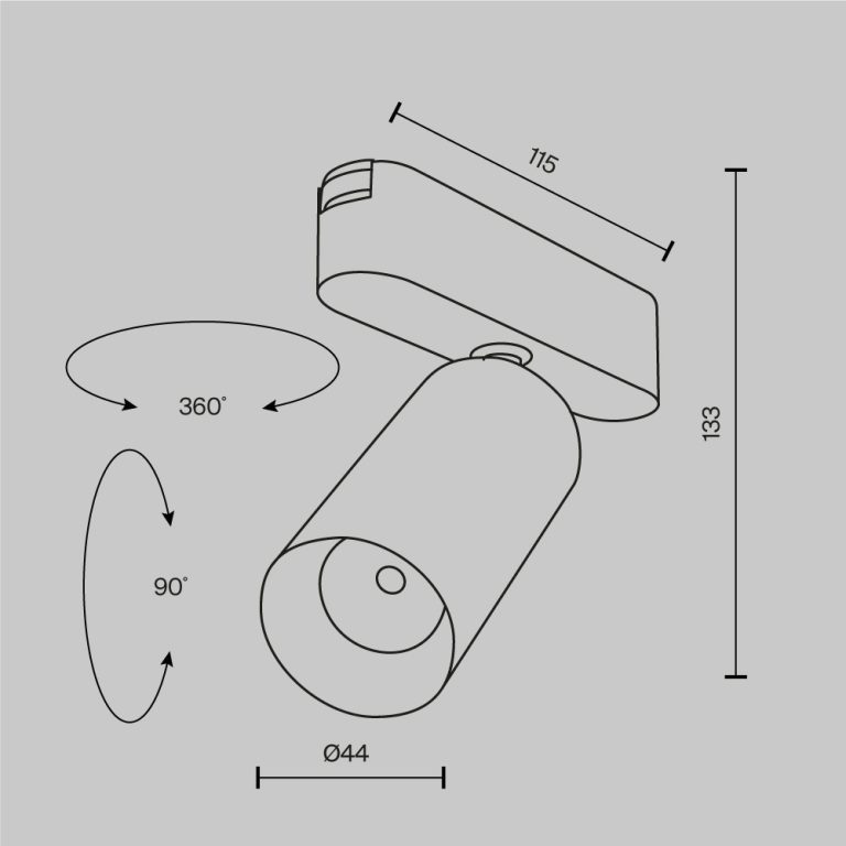 Трековый магнитный светильник Maytoni Focus LED TR103-1-12W3K-M-W