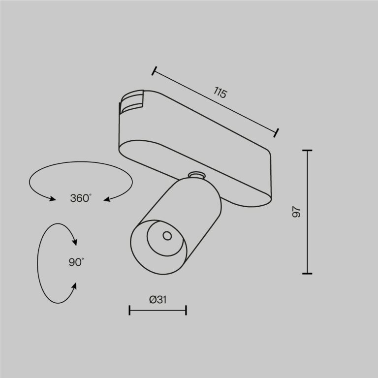 Трековый магнитный светильник Maytoni Focus LED TR103-1-5W3K-M-W