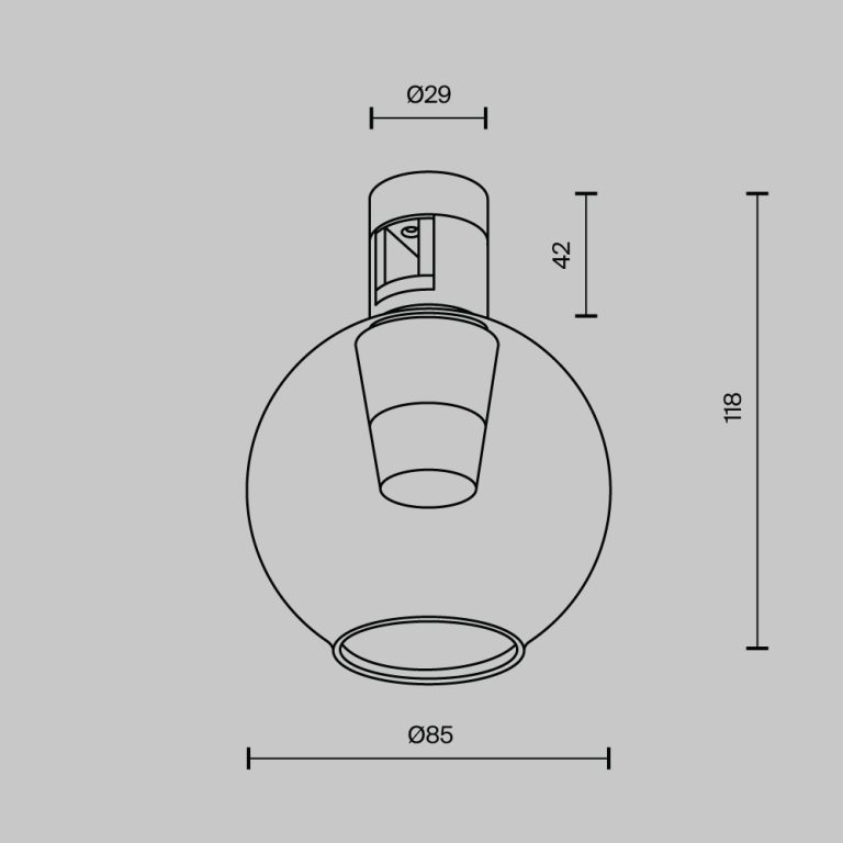 Трековый магнитный светильник Maytoni Bubble TR148-1-3W3K-PT