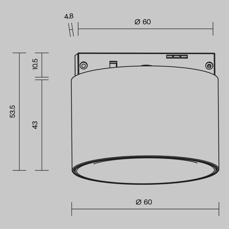 Трековый магнитный светильник Maytoni Alfa S TR188-1-5W2.7K-M-B