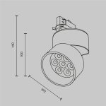 Трековый трехфазный светильник Maytoni Alfa TR199-3-15W2.7K-M-W