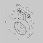 Трековый магнитный светильник Maytoni Lens TR217-2-15W3K-B