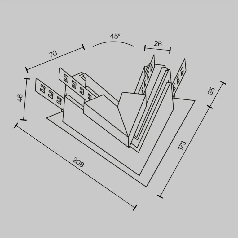Угол-соединитель Maytoni Magnetic track system Exility TRA034CLS-42.12B