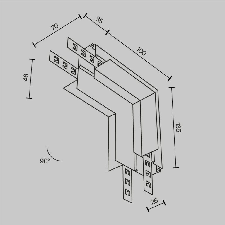Коннектор угловой Maytoni Magnetic track system Exility TRA034ICL-42.12B