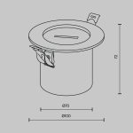 Потолочная чаша встраиваемая с коннектором питания Maytoni Pendant system Parity TRA130RSC-2B