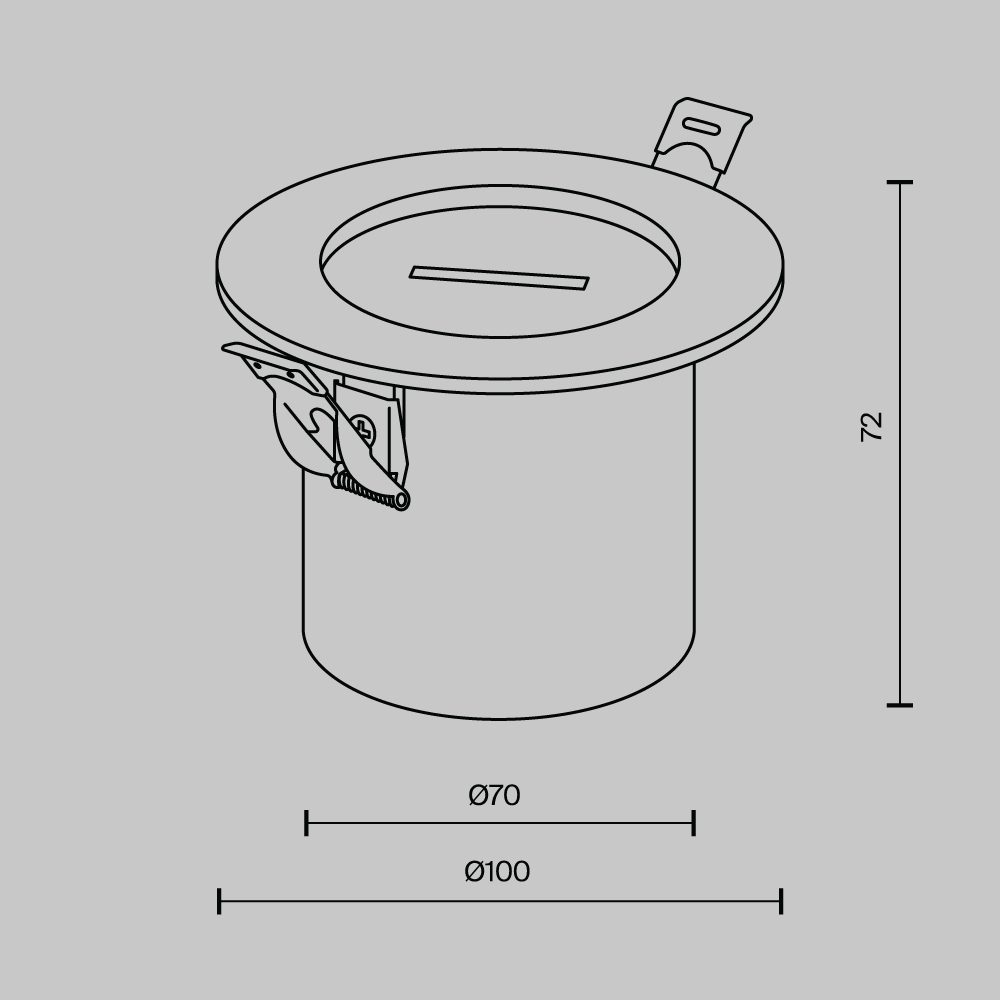 Потолочная чаша встраиваемая с коннектором питания Maytoni Pendant system Parity TRA130RSC-2B Потолочная чаша встраиваемая с коннектором питания Maytoni Pendant system Parity TRA130RSC-2B