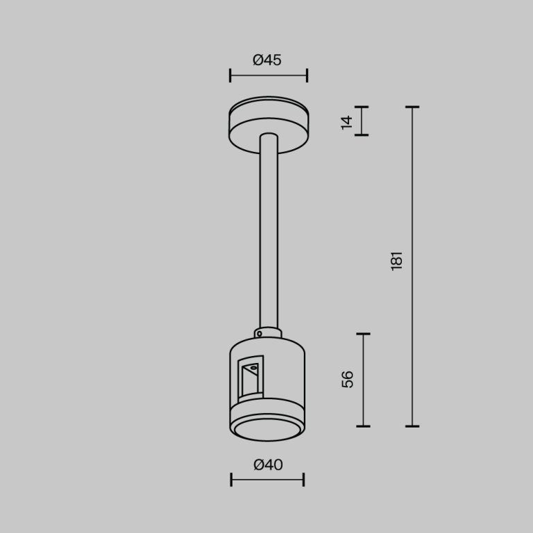 Крепление потолочное с прямым коннектором питания Maytoni Flarity TRA156C-IPCL1-BS