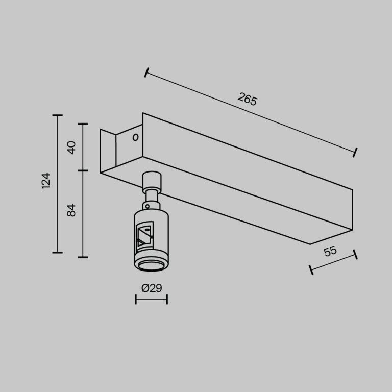 Основание потолочное Short для блока питания с вводом питания Maytoni Flarity TRA156C-BB1-B