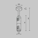 Крепление потолочное Short двойное Maytoni Flarity TRA156C-D1-BS