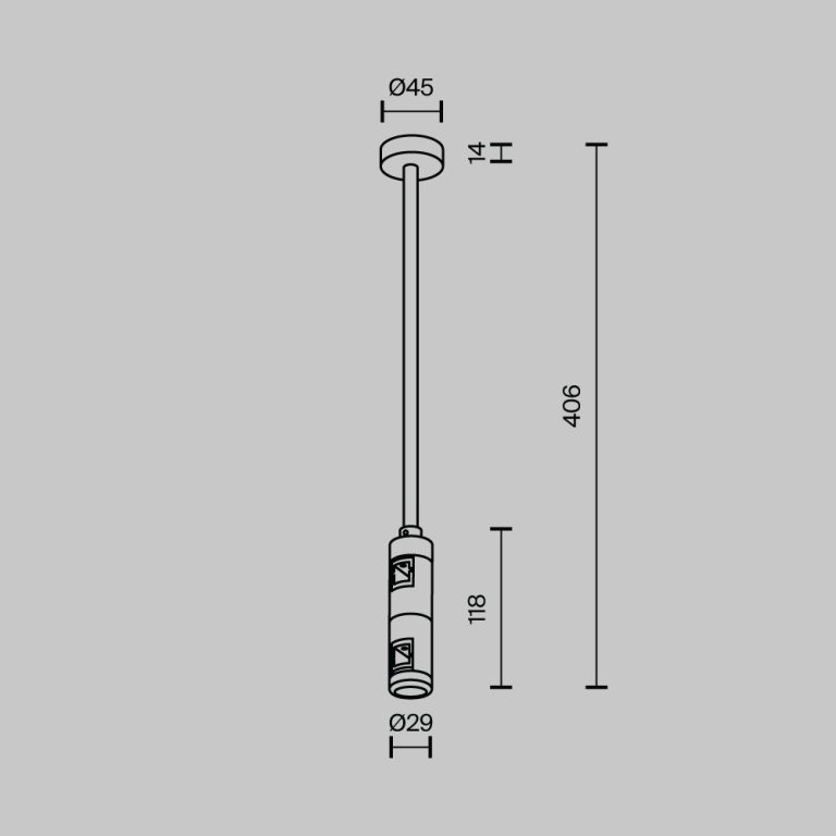 Крепление потолочное двойное Maytoni Flarity TRA158C-D1-PT
