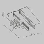 Т-образный коннектор встраиваемый Maytoni Basity TRA172CT-12B