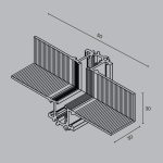 Коннектор угловой внутренний Maytoni Levity TRA184ICL-13B