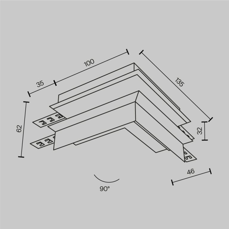 Коннектор внешний встраиваемый Maytoni Magnetic track system Exility TRA34CO-42W