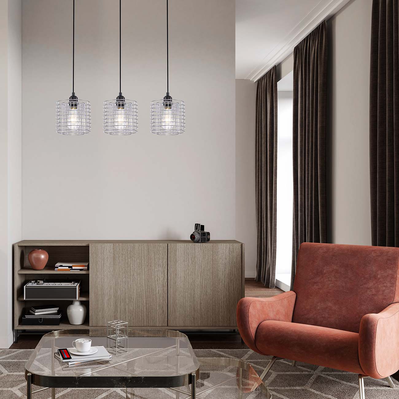 Подвесной светильник Escada Grid 10190/3S Chrome Подвесной светильник Escada Grid 10190/3S Chrome