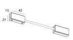 Коннектор гибкий угловой Italline Fantom IT010-4012 black