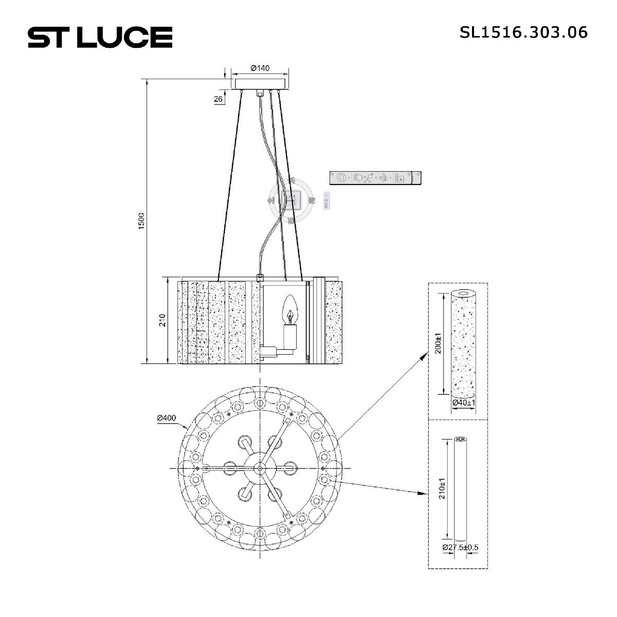 Подвесная люстра ST Luce DeLight Collection SL1516.303.06 Подвесная люстра ST Luce DeLight Collection SL1516.303.06