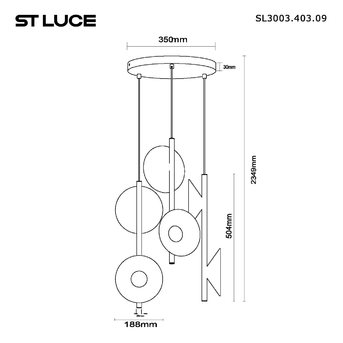 Подвесной светильник ST Luce Sentito SL3003.403.09 Подвесной светильник ST Luce Sentito SL3003.403.09