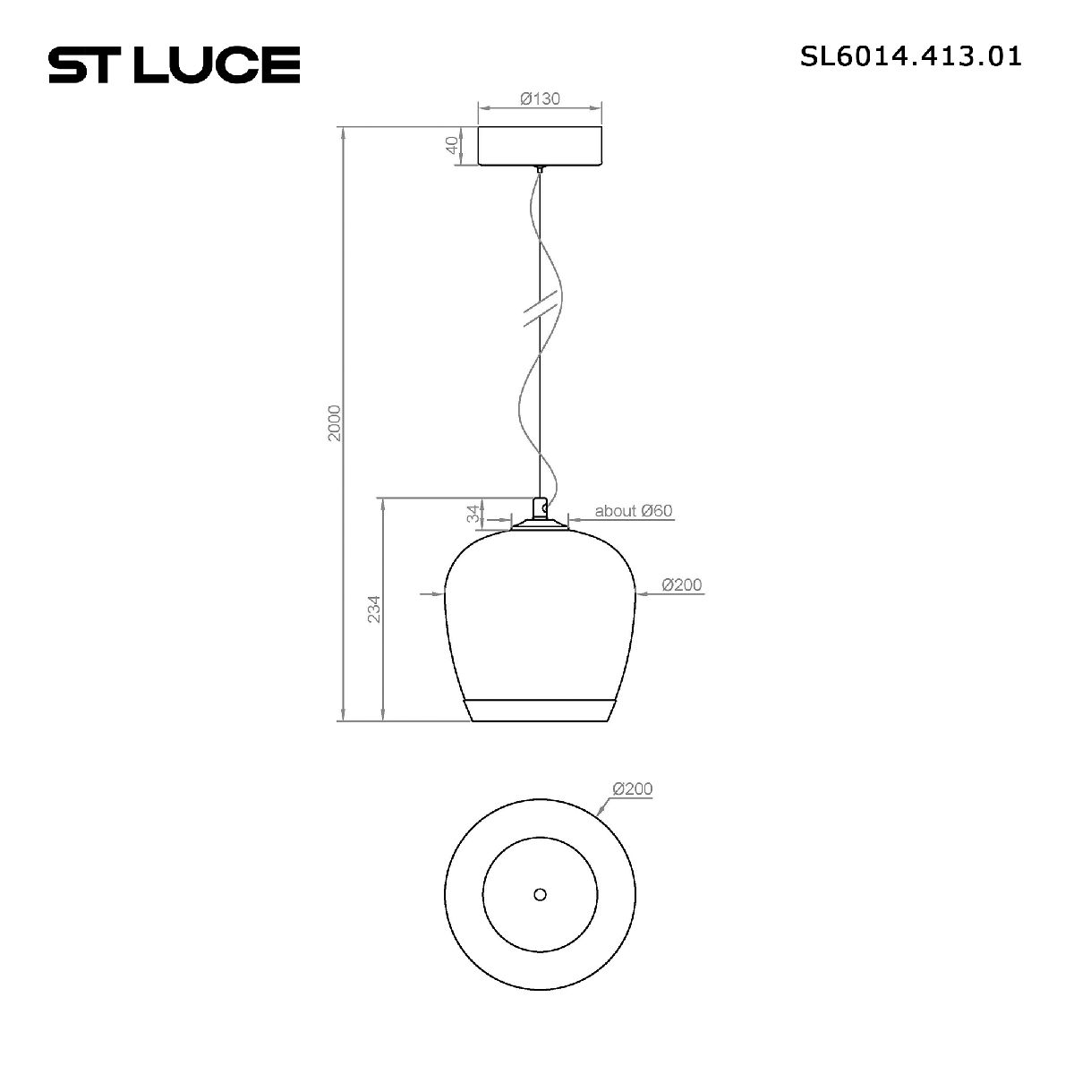 Подвесной светильник ST Luce Ripple SL6014.413.01 Подвесной светильник ST Luce Ripple SL6014.413.01