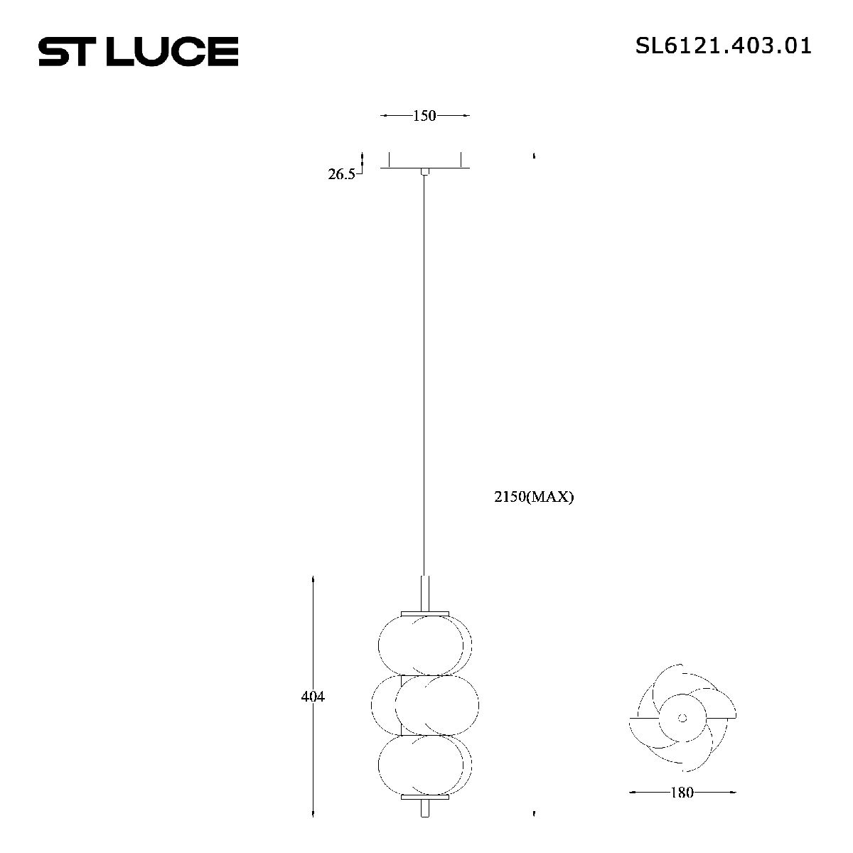 Подвесной светильник ST Luce Talisman SL6121.403.01 Подвесной светильник ST Luce Talisman SL6121.403.01