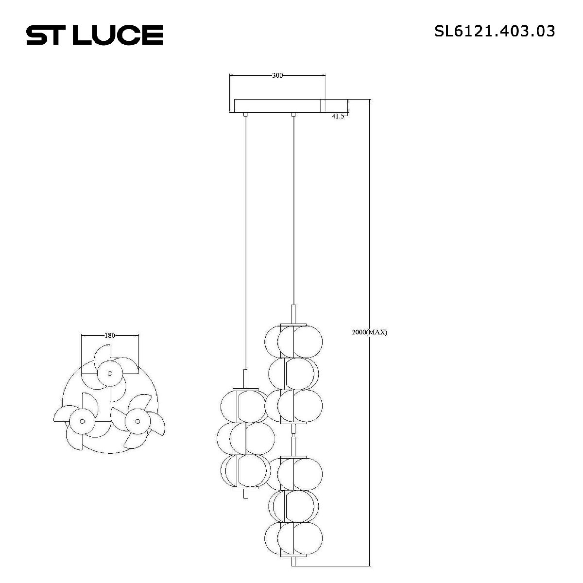 Подвесной светильник ST Luce Talisman SL6121.403.03 Подвесной светильник ST Luce Talisman SL6121.403.03