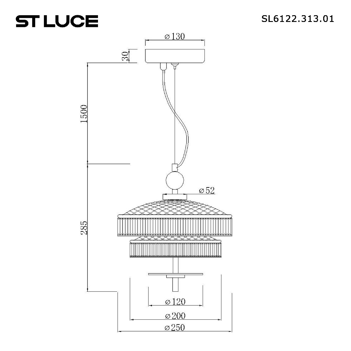 Подвесной светильник ST Luce Oriental SL6122.313.01 Подвесной светильник ST Luce Oriental SL6122.313.01