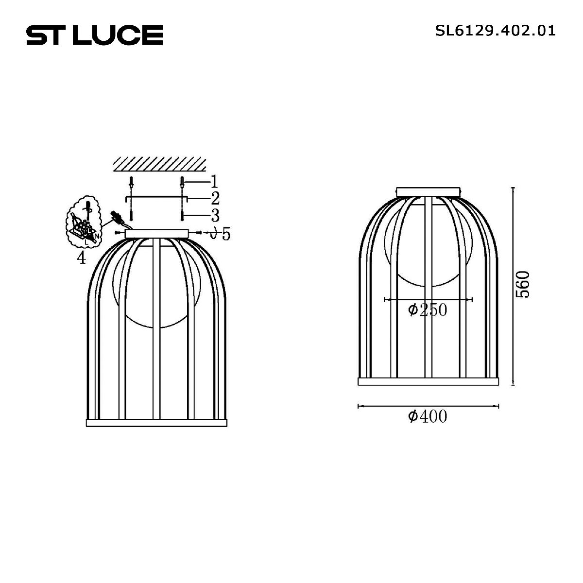 Потолочный светильник ST Luce Nordic SL6129.402.01 Потолочный светильник ST Luce Nordic SL6129.402.01