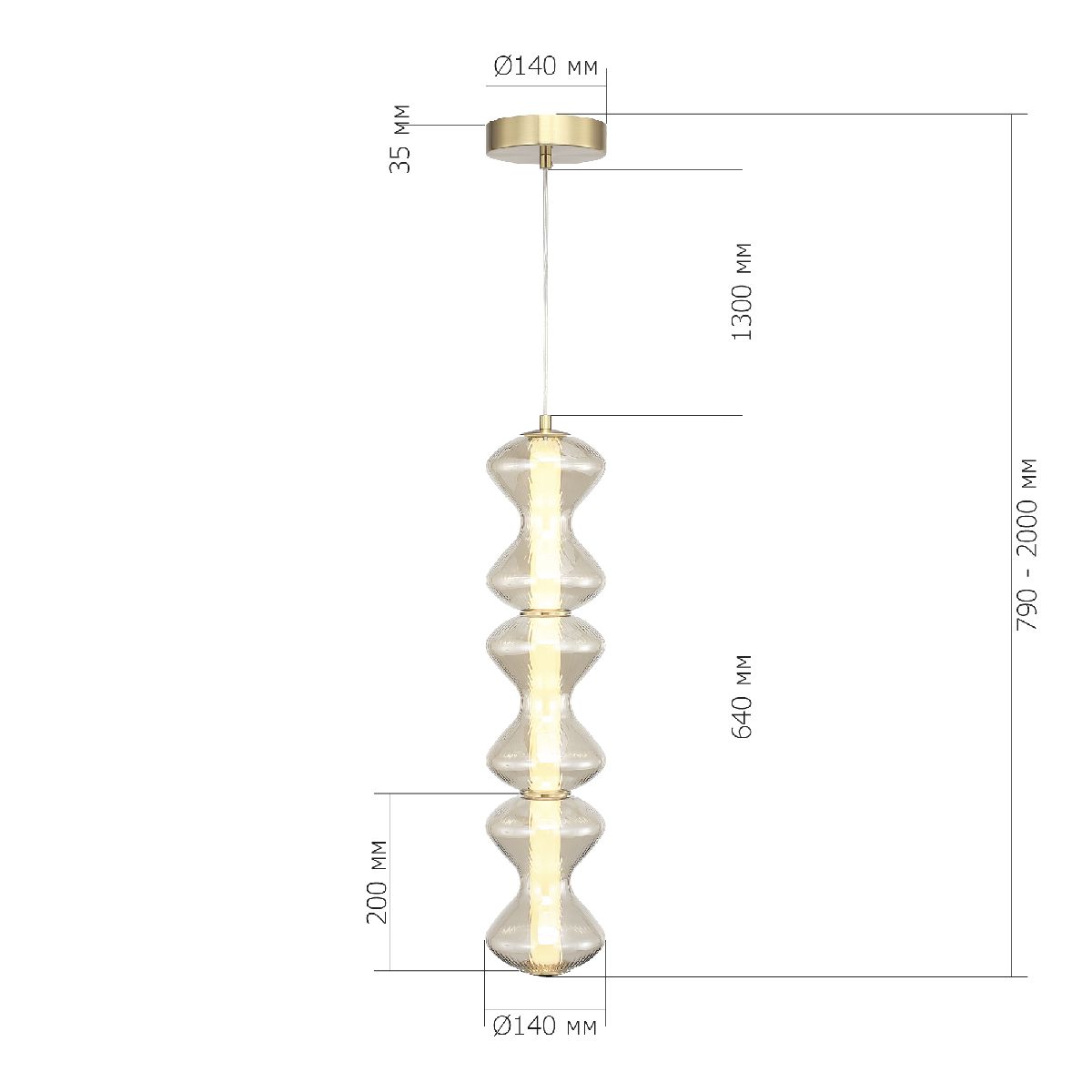Подвесной светильник ST Luce Spine SL6136.213.01 Подвесной светильник ST Luce Spine SL6136.213.01
