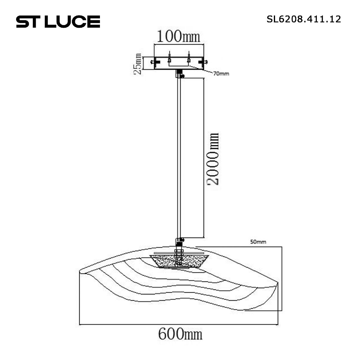 Подвесной светильник ST Luce Oasis SL6208.411.12 Подвесной светильник ST Luce Oasis SL6208.411.12