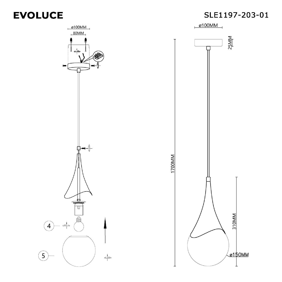 Подвесной светильник Evoluce Fiori SLE1197-203-01 Подвесной светильник Evoluce Fiori SLE1197-203-01