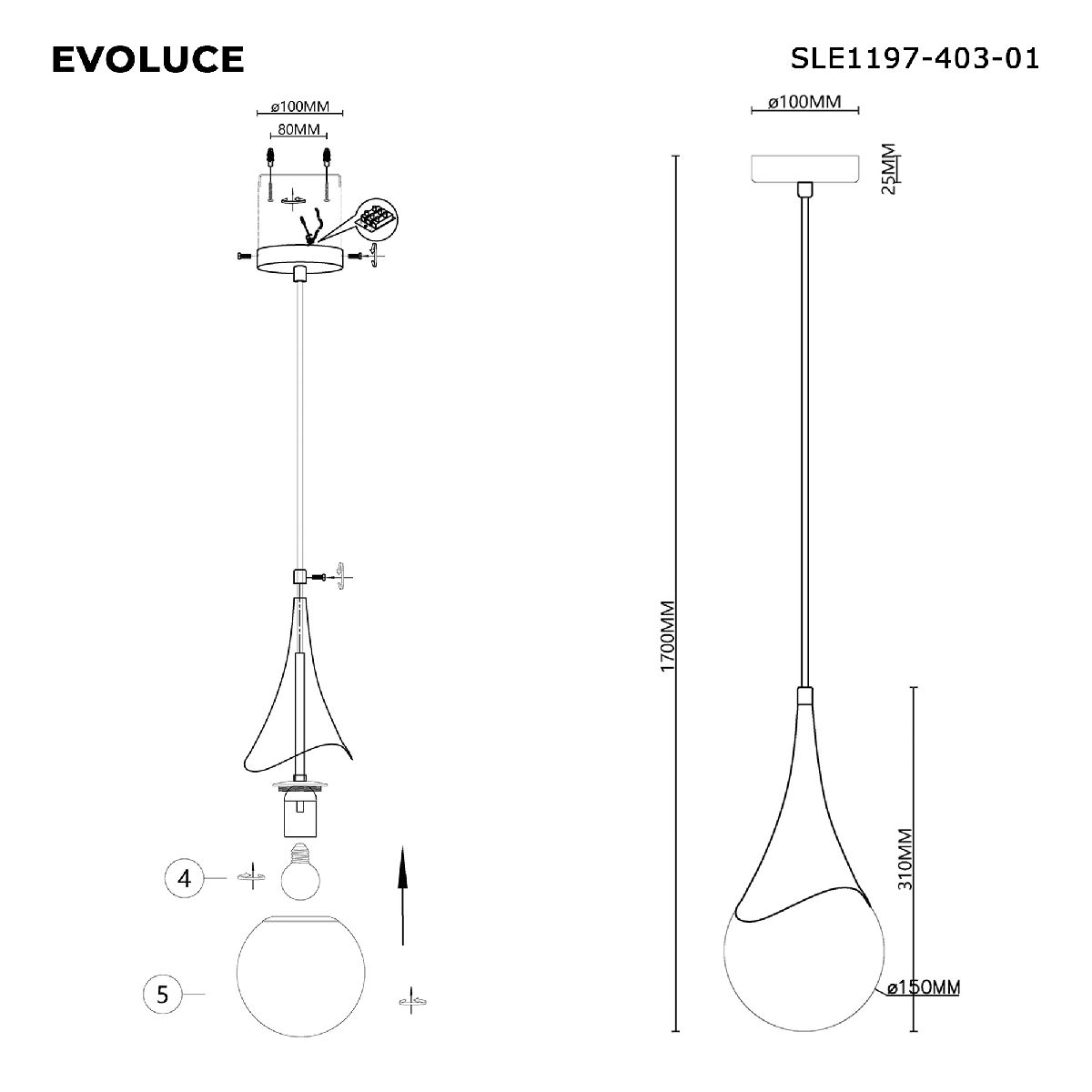 Подвесной светильник Evoluce Fiori SLE1197-403-01 Подвесной светильник Evoluce Fiori SLE1197-403-01