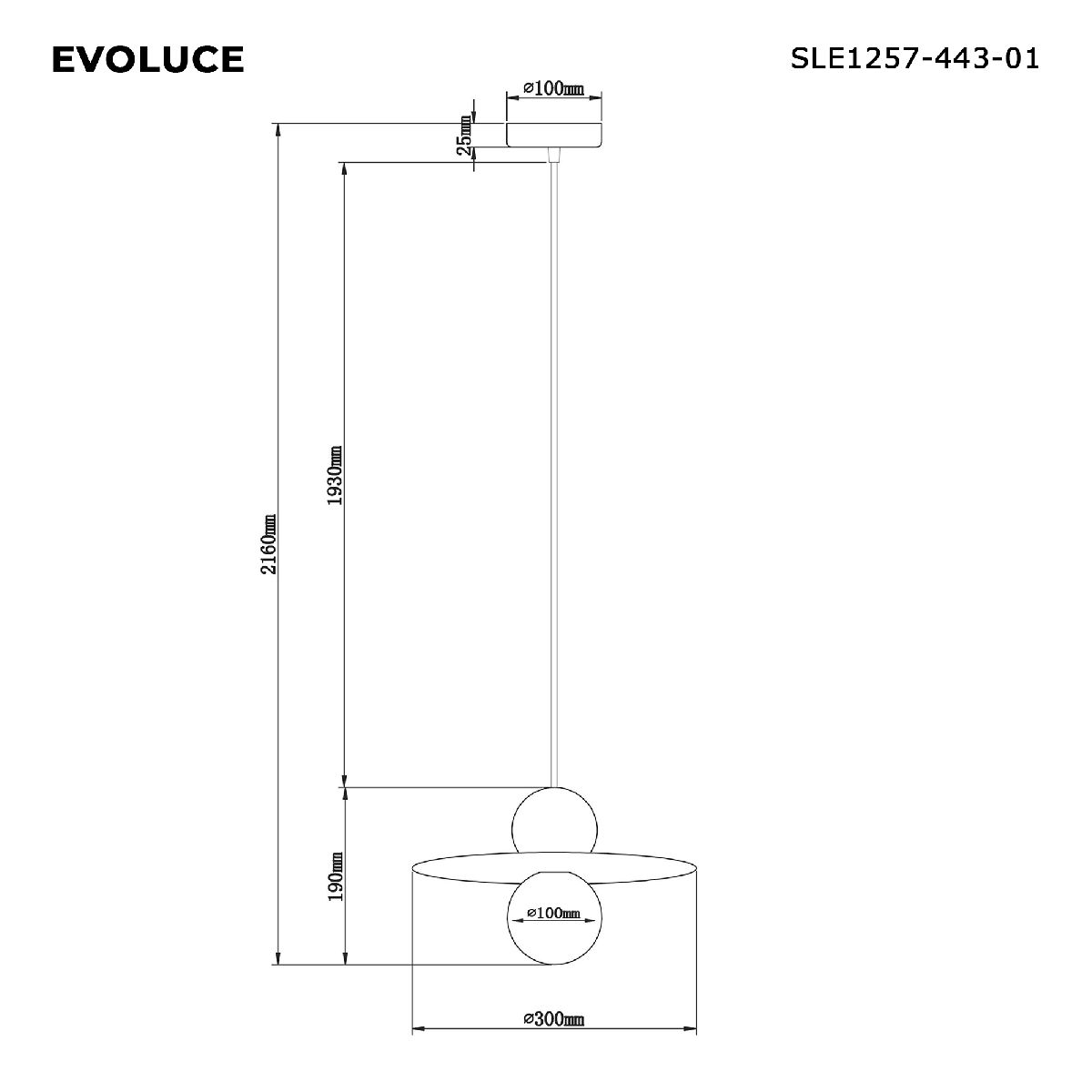 Подвесной светильник Evoluce Rizz SLE1257-443-01 Подвесной светильник Evoluce Rizz SLE1257-443-01