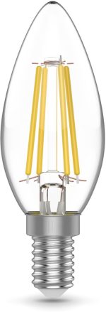 Светодиодная филаментная лампа Gauss Basic Filament E14 4W 4000K свеча 50312242