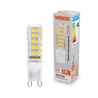 Светодиодная лампа WOLTA 7Вт 4000K G9 кукуруза матовая WSTD-JCD-7W4KG9-C