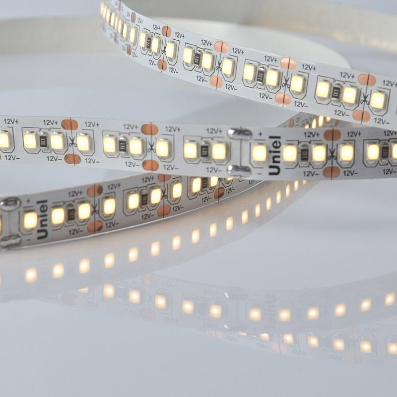 Светодиодная лента Uniel ULS-M16-2835-180LED/m-10mm-IP20-DC12V-17W/m-5M-3000K PROFI катушка в герметичной упаковке Светодиодная лента Uniel ULS-M16-2835-180LED/m-10mm-IP20-DC12V-17W/m-5M-3000K PROFI катушка в герметичной упаковке