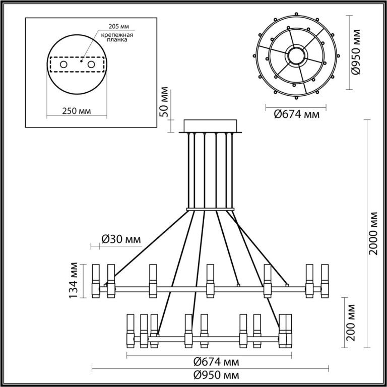 Подвесная люстра Odeon Light Candel 5009/98L