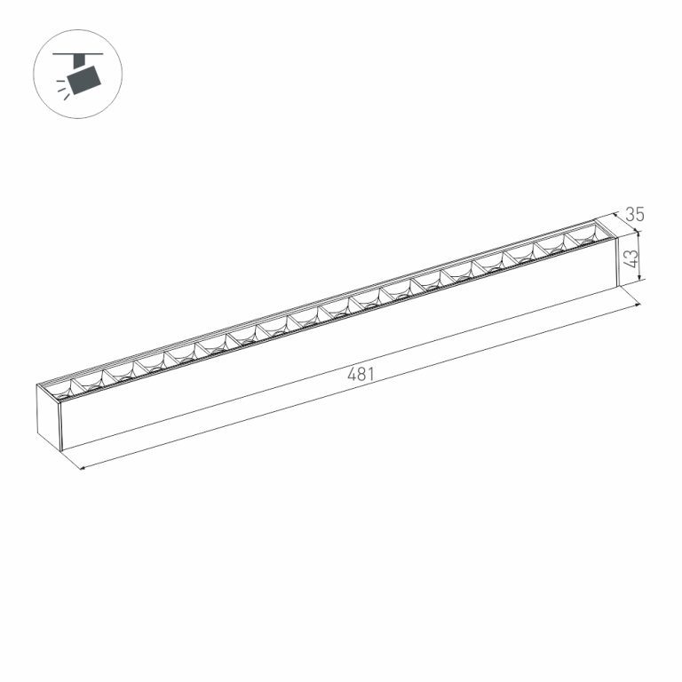 Трековый светодиодный светильник Arlight Mag-Laser-45-L480-27W Day4000 032649