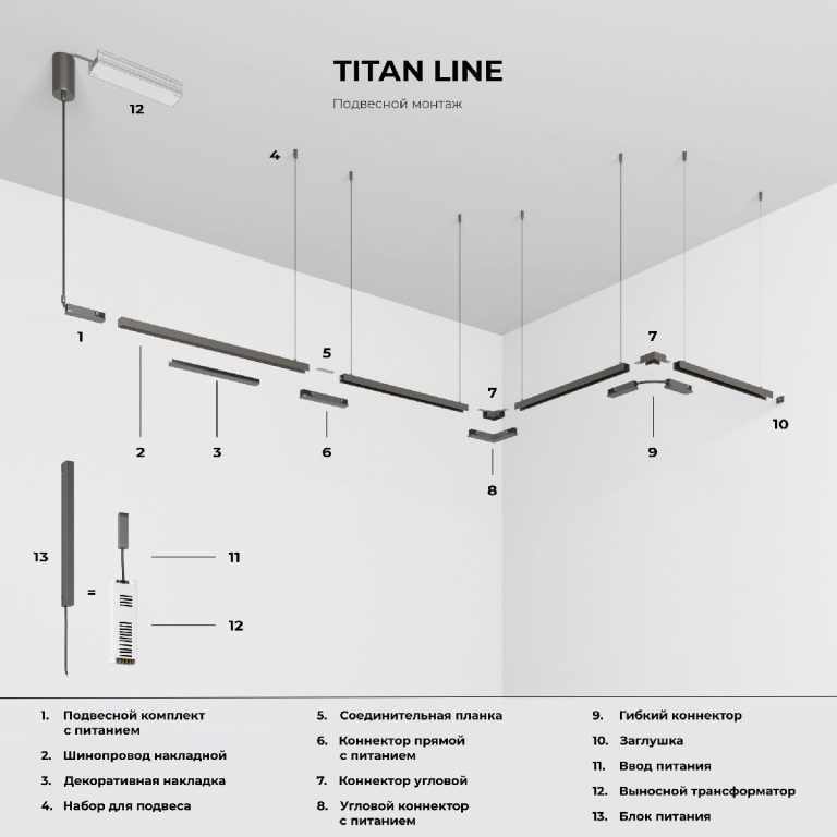 Подвесной комплект для подключения трековой системы к питанию Elektrostandard Line Magnetic 85009/00 4690389214141 a069726