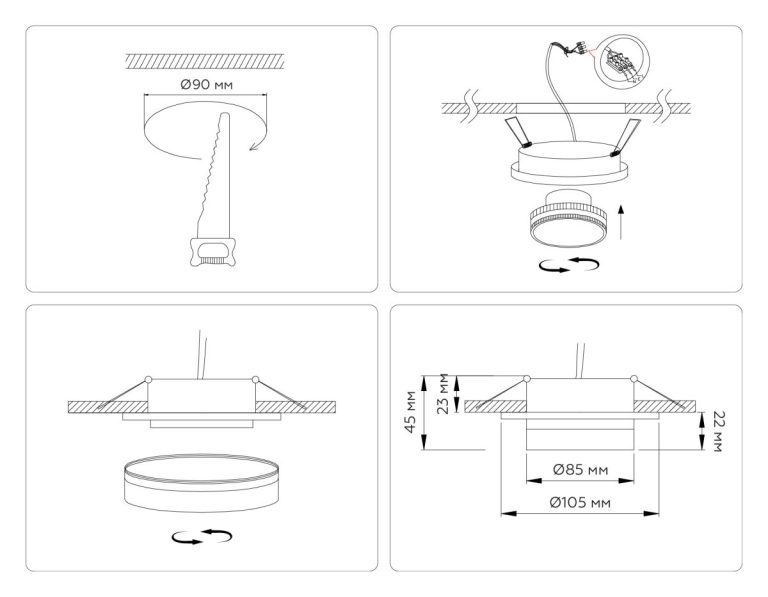 Встраиваемый светильник Ambrella Light Techno spot IP Protect TN6707