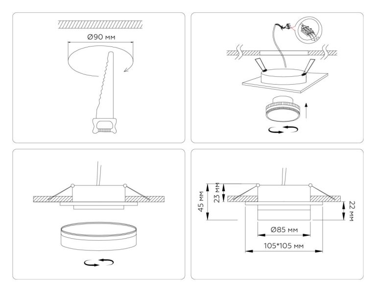 Встраиваемый светильник Ambrella Light Techno spot IP Protect TN6710