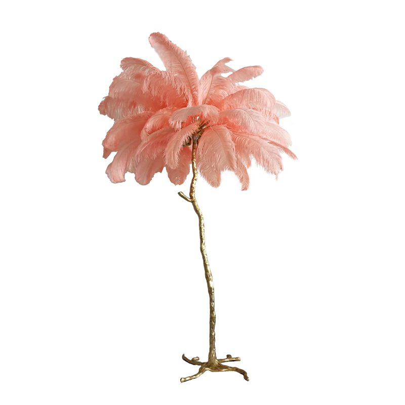 Торшер Delight Collection Ostrich Feather BRFL5014 pink/antique brass Торшер Delight Collection Ostrich Feather BRFL5014 pink/antique brass